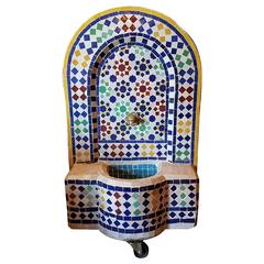Moroccan Multicolor Mosaic Fountain, Small