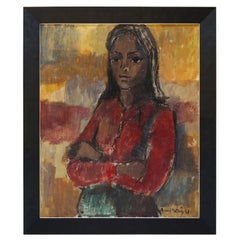 1960s, Painting of a Woman by Richard Martinez