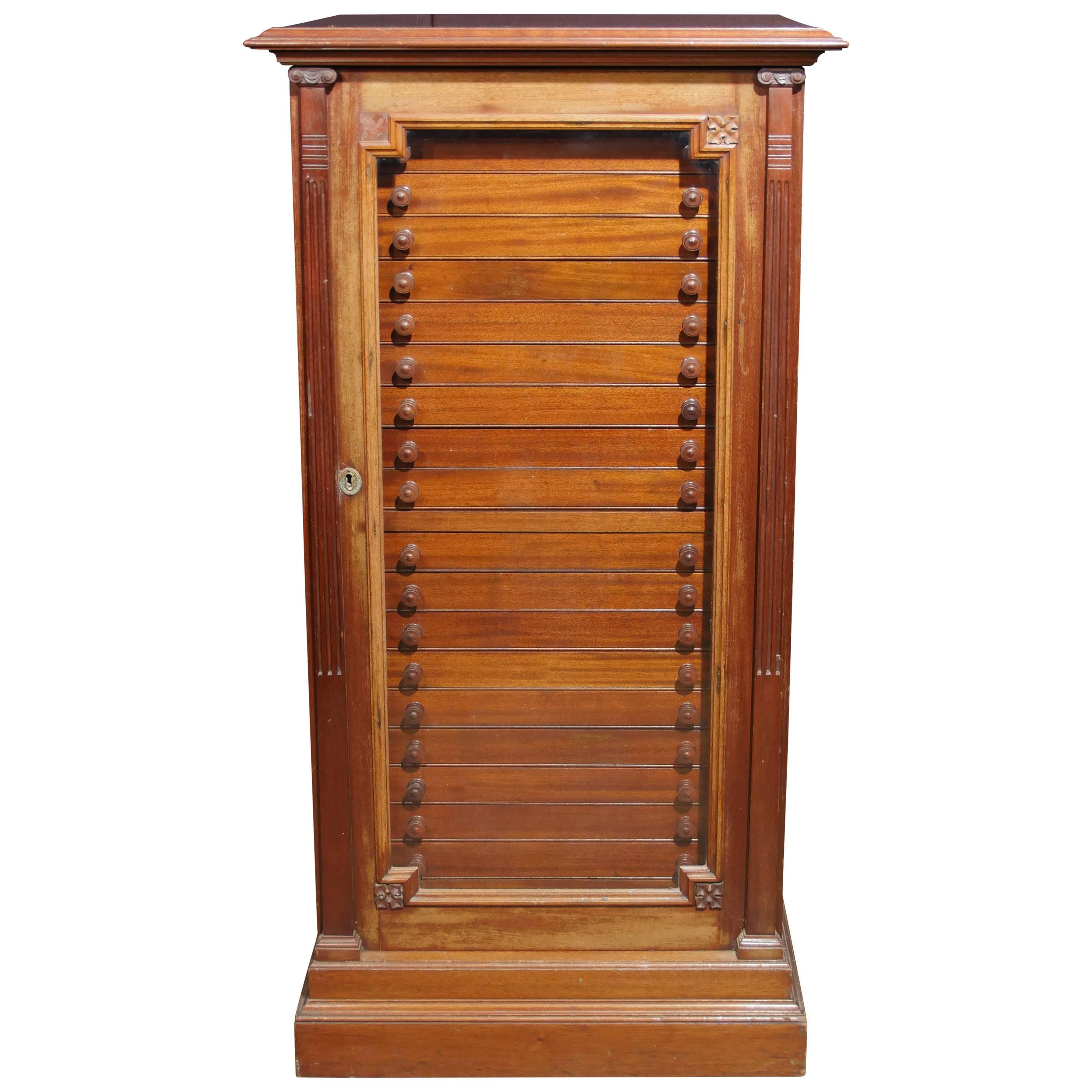 Antique Victorian Walnut Specimen Cabinet Chest Interiors Salvage For Sale