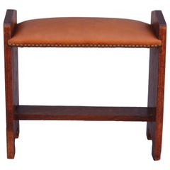 1910 Arts & Crafts Oak Foot Stool