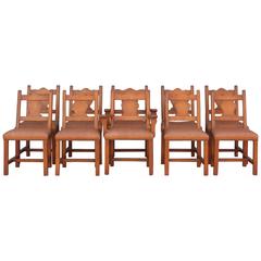 Set of Ten 1930s Monterey Dining Room Chairs