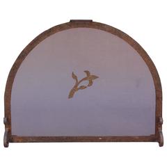 1920s Arched Hammered Iron Fire Screen