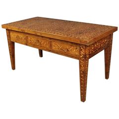 20th Century French Inlaid Writing Table with Mother-of-Pearl Inlays 12