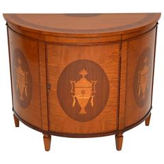 Antique Sheraton Style Inlaid Satin Wood Cabinet