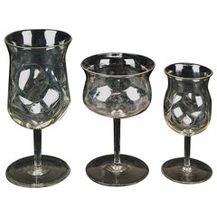 Vintage Part Table Service of Glasses, Attributed to James Powell