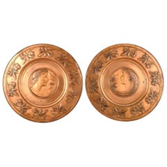 Pair of Brass Wall Plaques by WMF