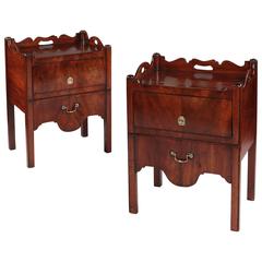 Matched Pair of Mahogany Bedside Commodes