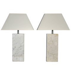 Pair of Marble Lamps by Nessen