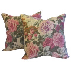 English Printed Linen Pillows by Mary Jane McCarty