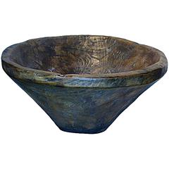 Large Carved Teak Wood Bowl 10