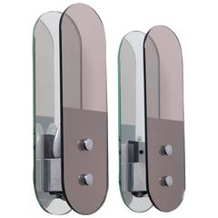 Pair of Glass Wall Lamps by Veca 3