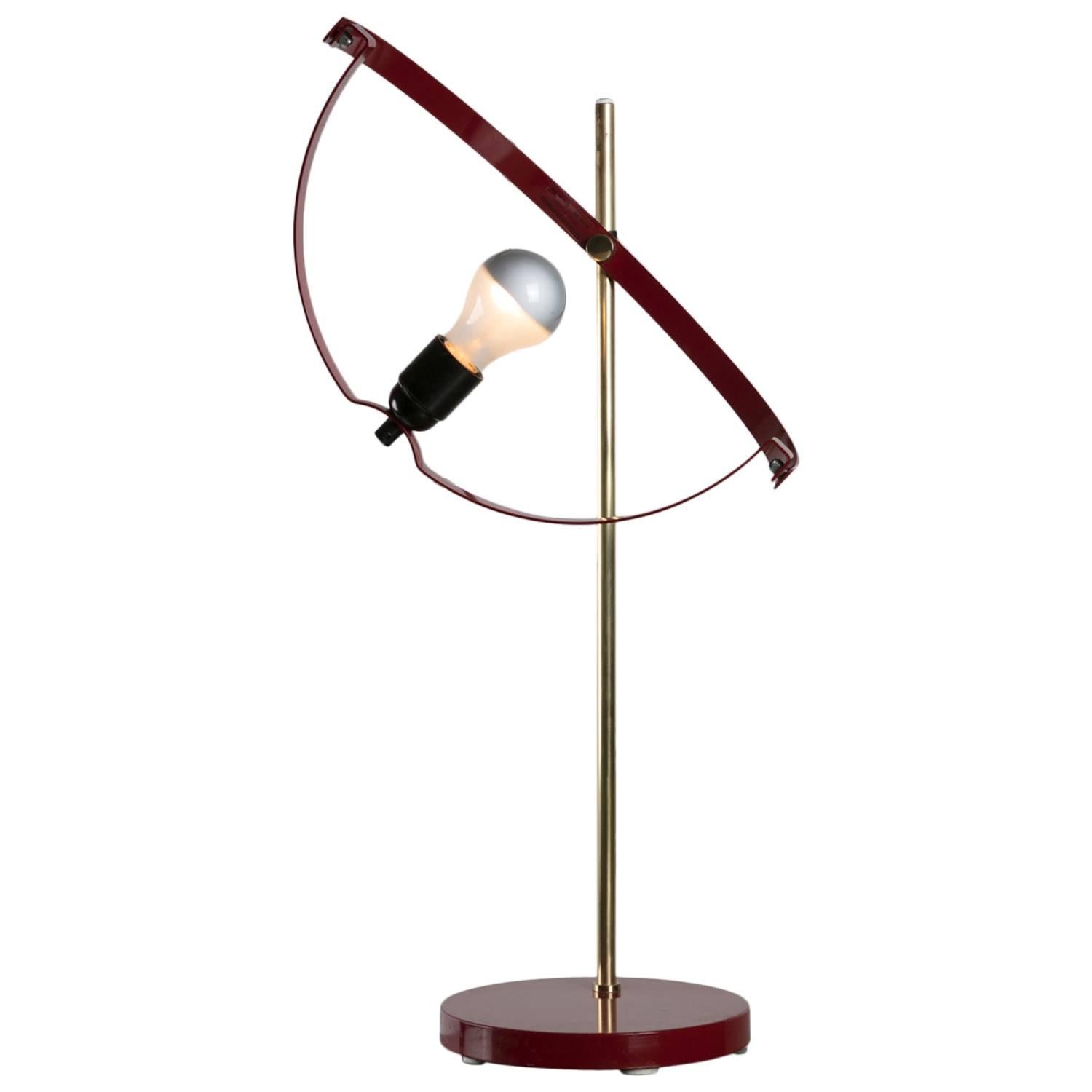 Seltene Metall-Tischlampe von Reggiani, Italien, 1970er Jahre im Angebot