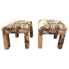 Upholstered Stools, 'Pair' 8