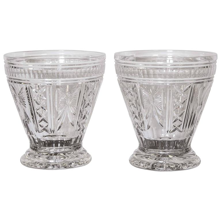 Pair of Waterford Cut Crystal Vases, Signed "O'leary, 1998" For Sale at