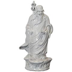 20th Century Chinese Blanc De Chine Porcelain Statue 10