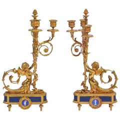 Antique Pair of French Ormolu, 19th Century Candelabra