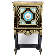Gabinetto Secretaire Abattant montato di Sevres del XIX secolo
