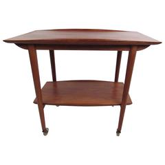 Vintage Teak Serving Cart 9
