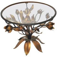 Hollywood Regency Floral Small Table