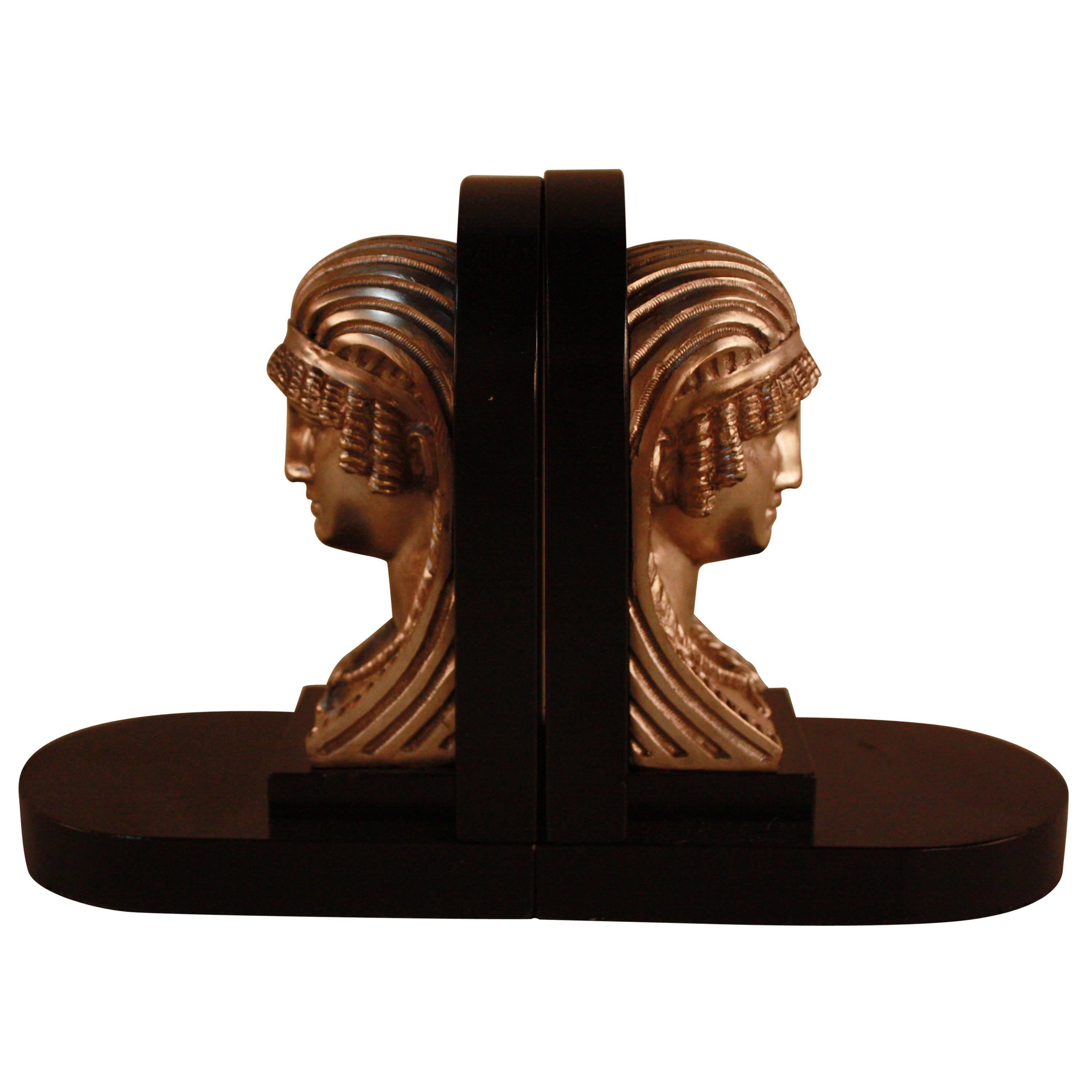Egyptian Revival Art Deco Bookends