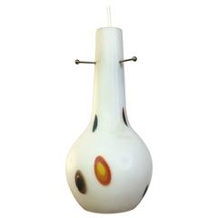 Swedish Cased Glass "Mille Fiore" Hanging Pendant Light 9