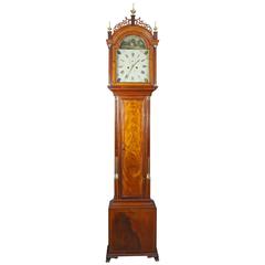 Federal Mahogany Tall Case Clock by Aaron Willard