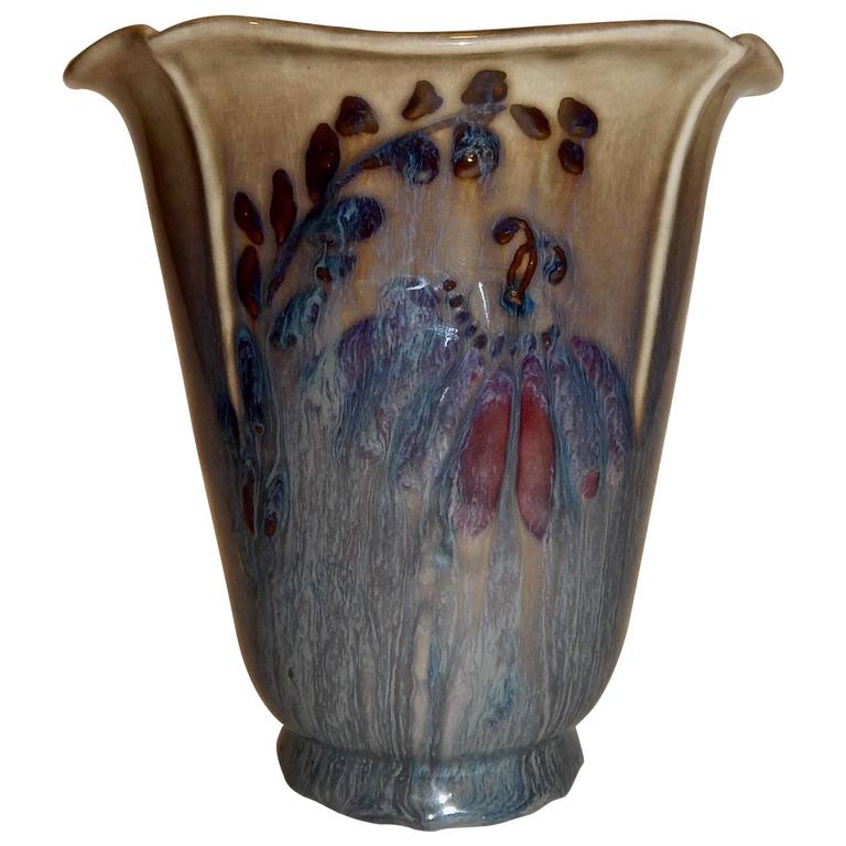 Floral Pattern Rookwood Vase 1946 Loretta Holtkamp For Sale At