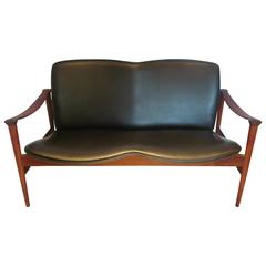 Striking Lounge Loveseat by Fredrik Kayser in Rosewood