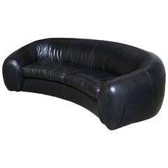 Curved Leather Sofa by Directional 1