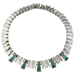 Mexican Sterling and Malachite Necklace