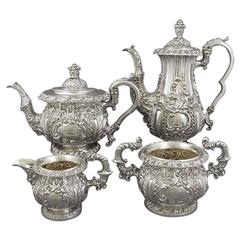 English Regency Sterling Silver Tea Set English Regency Sterling Silver Tea Set