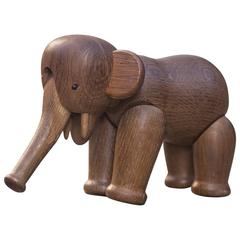 Early Kay Bojesen Oak Elephant from Denmark, 1960s