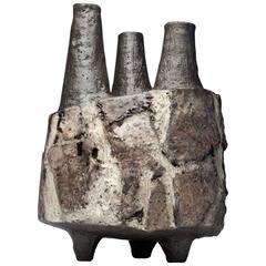 Vintage Iceland Lava Ceramic Vase by Ragnar Kjartansson of Glit Pottery 