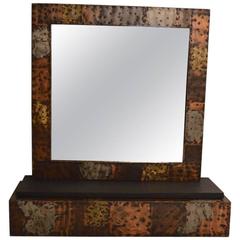 Paul Evans Brutalist Mirror and Shelf 1