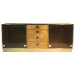 Magnificent Burl Wood Four-Drawer Sideboard or Credenza by Milo Baughman