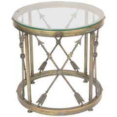 Neoclassical Style Bronze and Glass Occasional Table