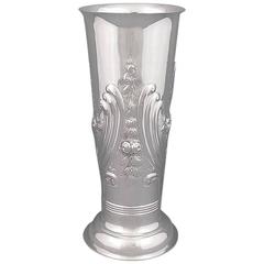 Large Victorian Sterling Silver Vase