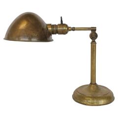 Antique Library Desk Brass Lamp