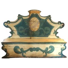 Whimsical Distressed Swedish Style Painted Bench