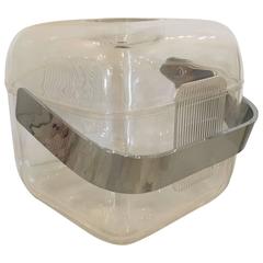 Mid-Century Modern Italian Signed Lucite and Chrome Guzzini Ice Bucket 5