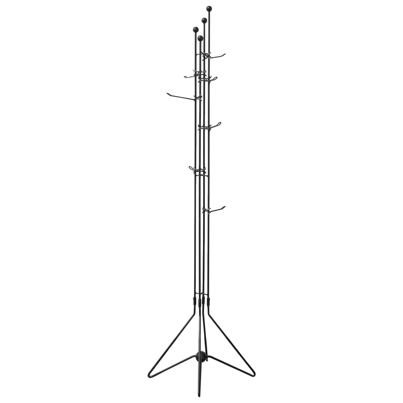 Deco Chrome Standing Coat Rack For Sale at 1stDibs