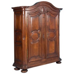 Antique 18th Century French Provincial Carved Walnut Armoire