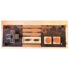 Handcrafted Nintendo Video Game Controller Low Rectangular Wooden Coffee Table