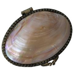 Vintage Mother of Pearl Shell Box or Coin Purse