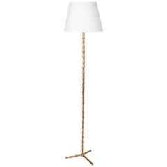 Faux Bamboo Bronze Floor Lamp by Bagues 9