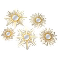 Fantastic Set of Five Chaty Vallauris Mirror, circa 1960