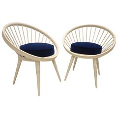 Beautiful Pair of Circle Chairs of Yngve Ekström