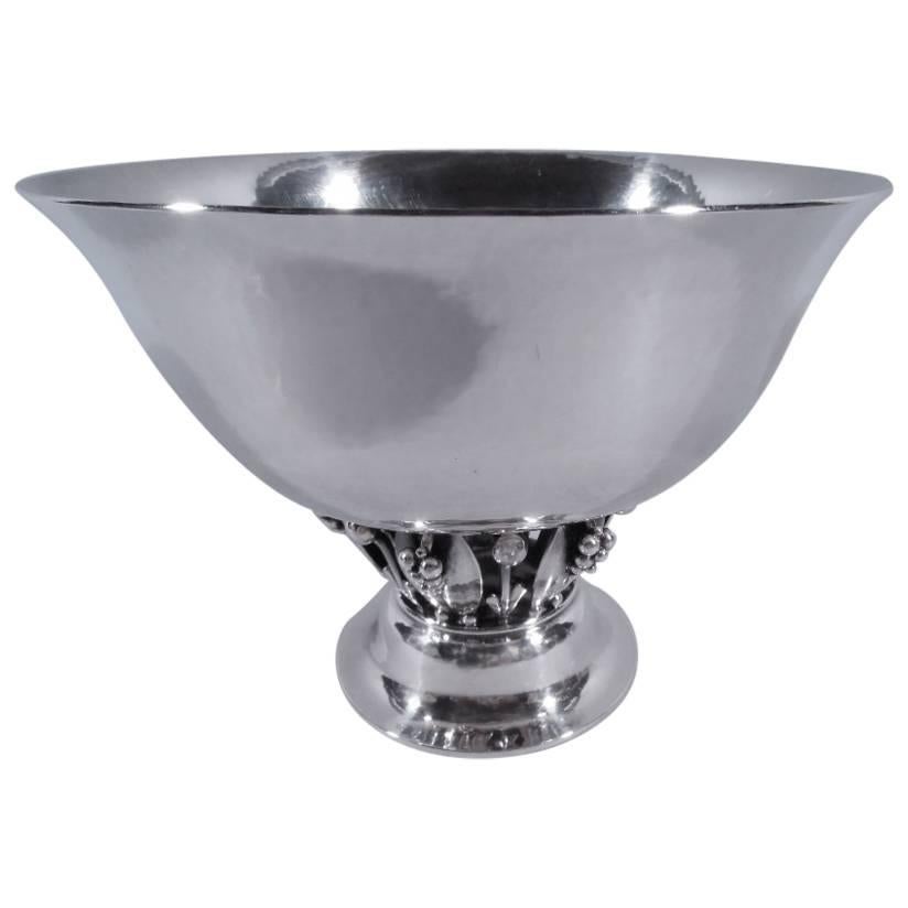 Georg Jensen Hand Hammered Sterling Silver Footed Bowl