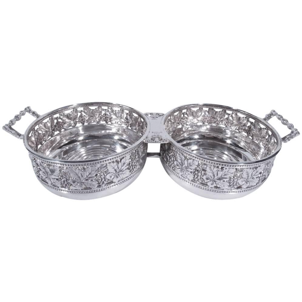 Buccellati Sterling Silver Double Coaster for Two Wine Bottles
