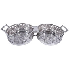 Buccellati Sterling Silver Double Coaster for Two Wine Bottles